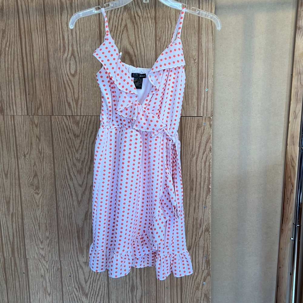 Polka Dot Wrap Style Dress
